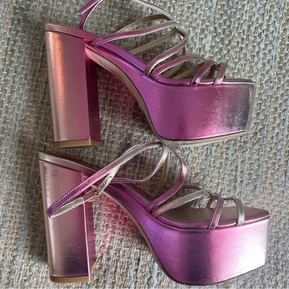 Stuart Weitzman Barelythere Squarehigh Platform P… - image 5